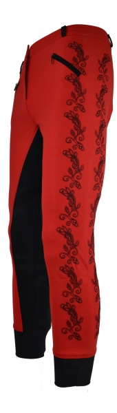 Damen Vollbesatzreithose  "Luxury" in Rot